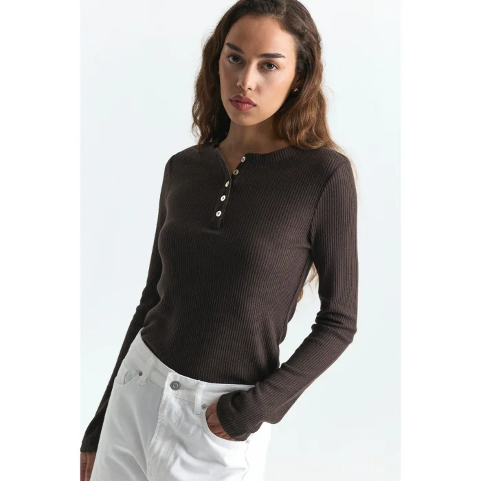 Henley Rib-Knit T-shirt - 2
