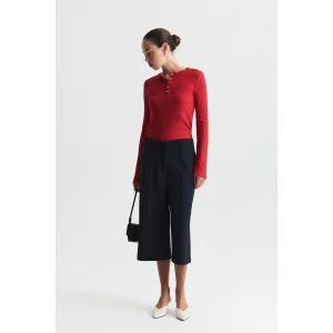 Henley Rib-Knit T-shirt - 2