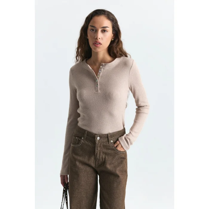 Henley Rib-Knit T-shirt - 5