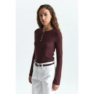 Henley Rib-Knit T-shirt - 2