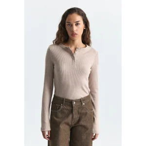 Henley Rib-Knit T-shirt - 2