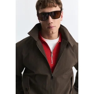 Checkered Stand-up Collar Jacket - 4