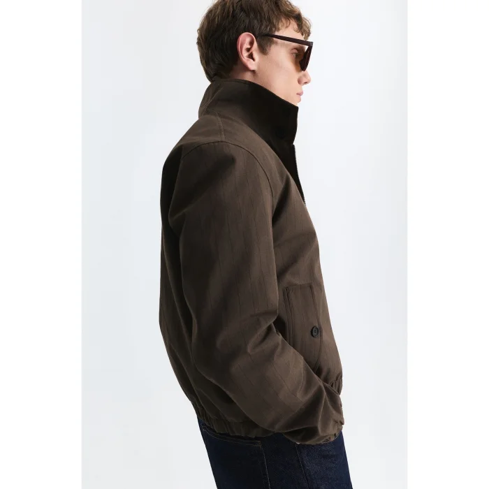 Checkered Stand-up Collar Jacket - 3
