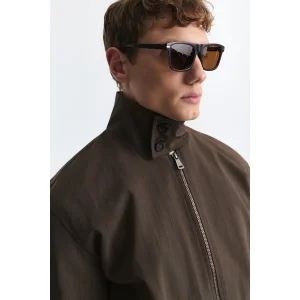 Checkered Stand Collar Jacket - 5