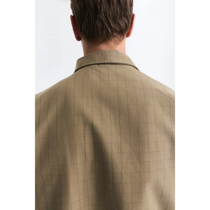 Checkered Stand Collar Jacket - 7