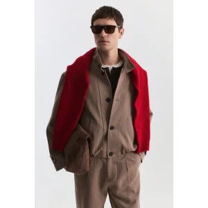 Lyocell Blend Stand Collar Jacket - 5