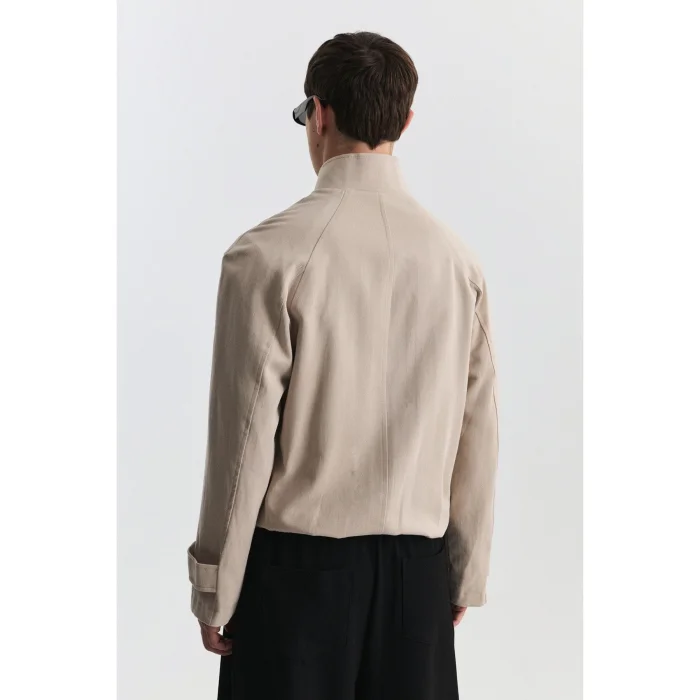Lyocell Blend High Neck Jacket - 4