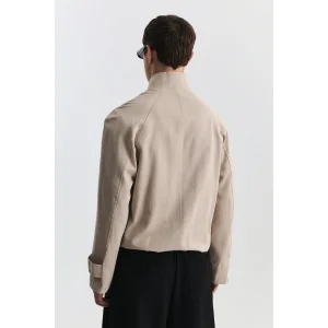 Lyocell Blend High Neck Jacket - 4