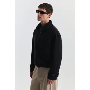 Lyocell Blend Stand-Up Collar Jacket - 4