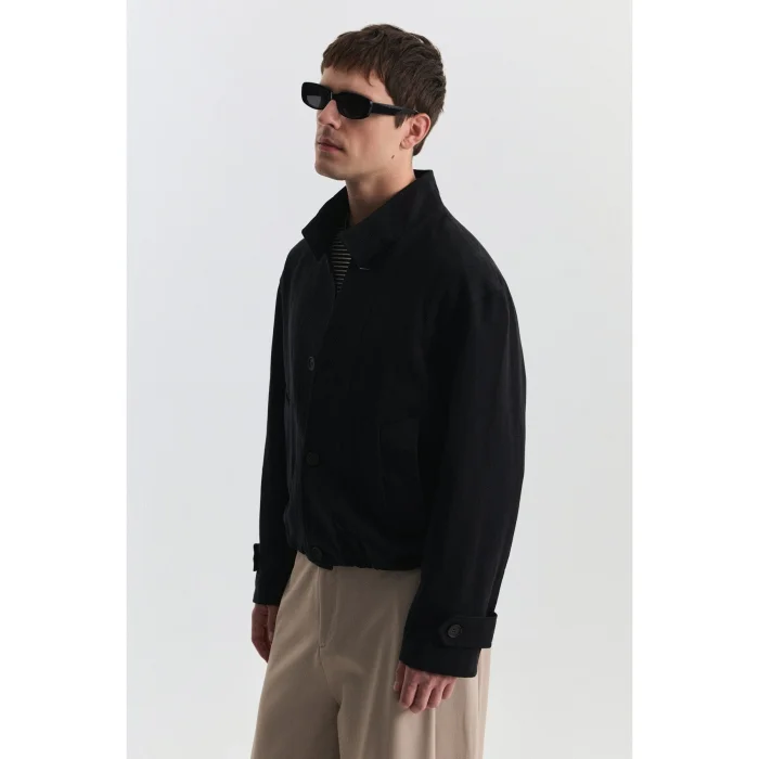 Lyocell Blend High Neck Jacket - 5