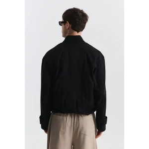 Lyocell Blend High Collar Jacket - 5