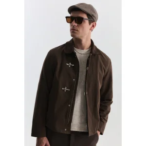 Metal Ornamental Button Regular Fit Jacket - 4