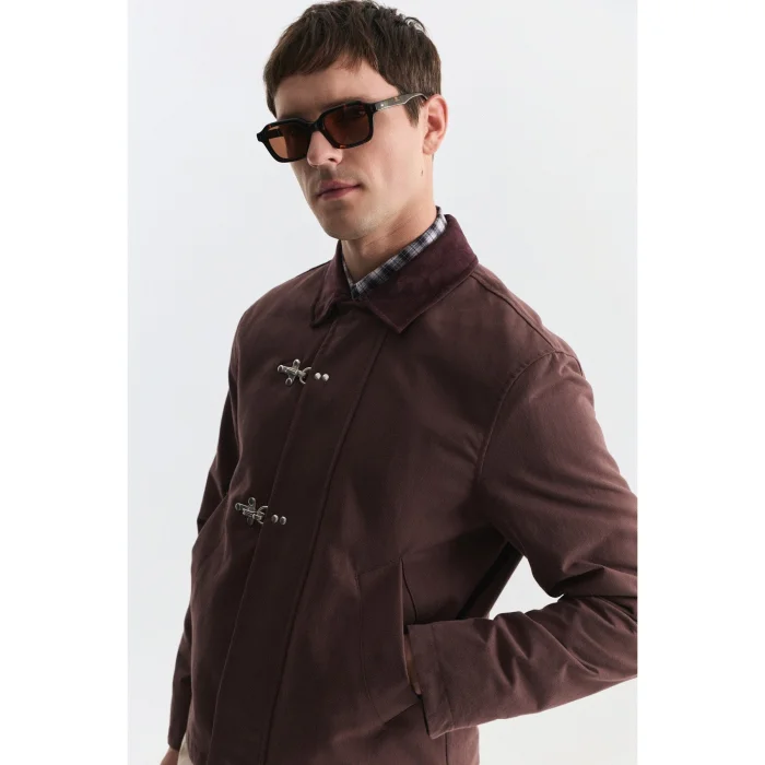 Metal Ornamental Button Regular Fit Jacket - 5