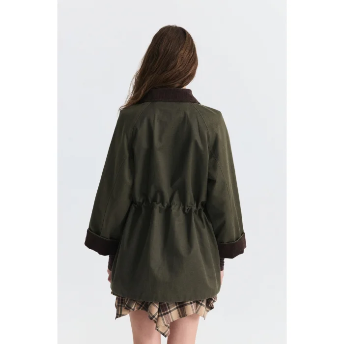 Wax-Effect Velvet Collar Jacket - 5