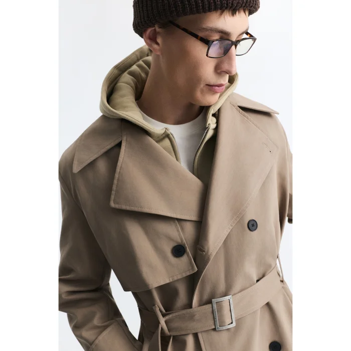Relax Fit Men's Trench Coat - 5