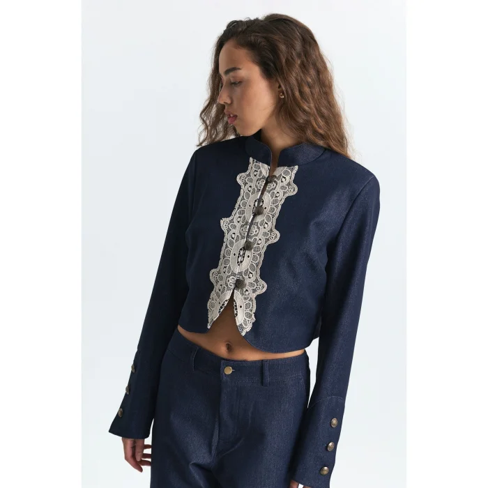 Lace Detailed Short Jacket - 3