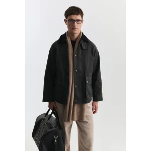 Suede Collar Cargo Pocket Trench Coat - 6
