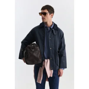 Suede Collar Utility Pocket Trench Coat - 4