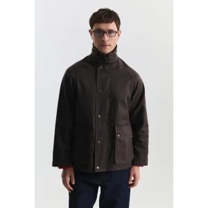 Suede Collar Cargo Pocket Trench Coat - 2