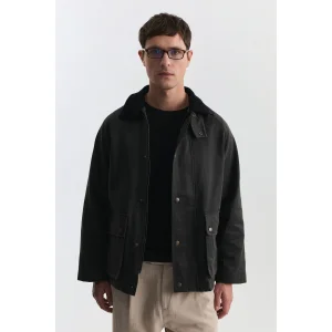 Suede Collar Bellows Pocket Trench Coat - 2