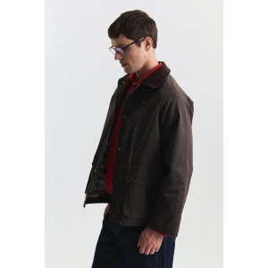Suede Collar Pocketed Trench Coat - 4