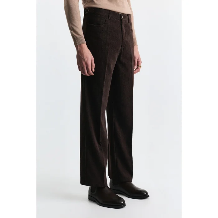 Yüksek Bel Regular Fit Pantolon Kahve - 2