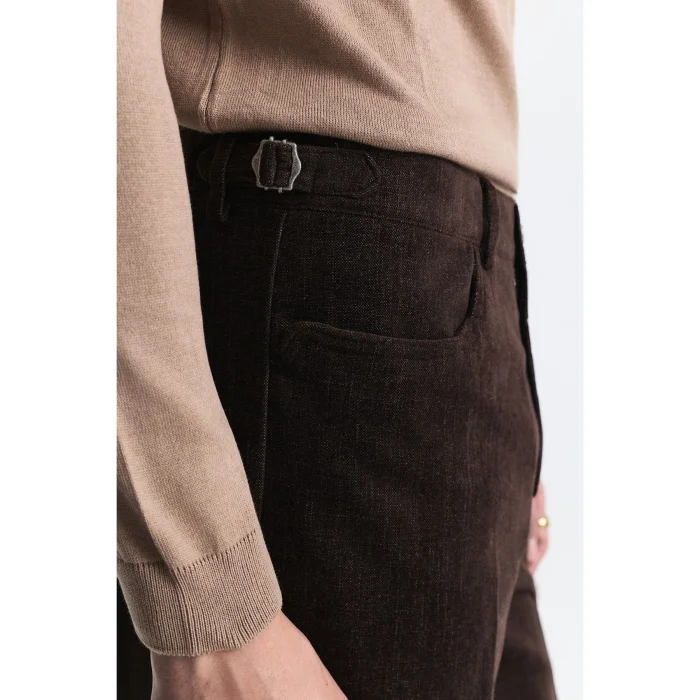 Yüksek Bel Regular Fit Pantolon Kahve - 4