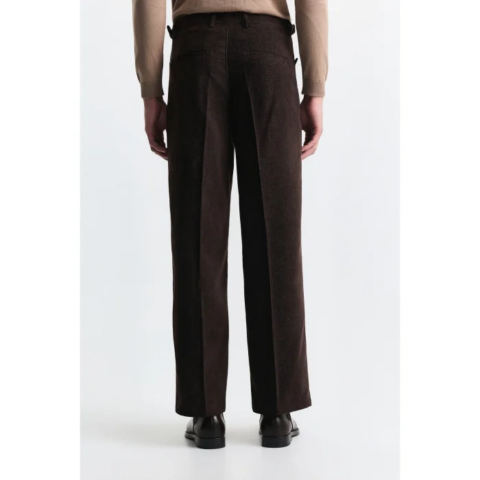 Yüksek Bel Regular Fit Pantolon Kahve - 3