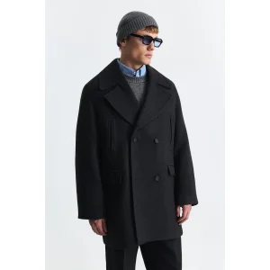 Wool Blend Double-Breasted Coat - 2