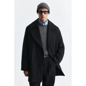 Wool Blend Double-Breasted Coat - 4