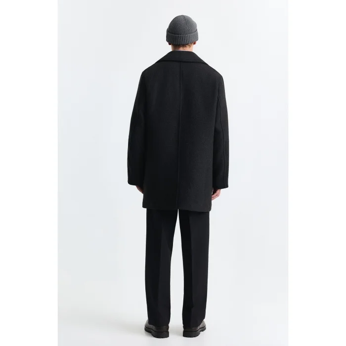 Wool Blend Double-Breasted Coat - 4