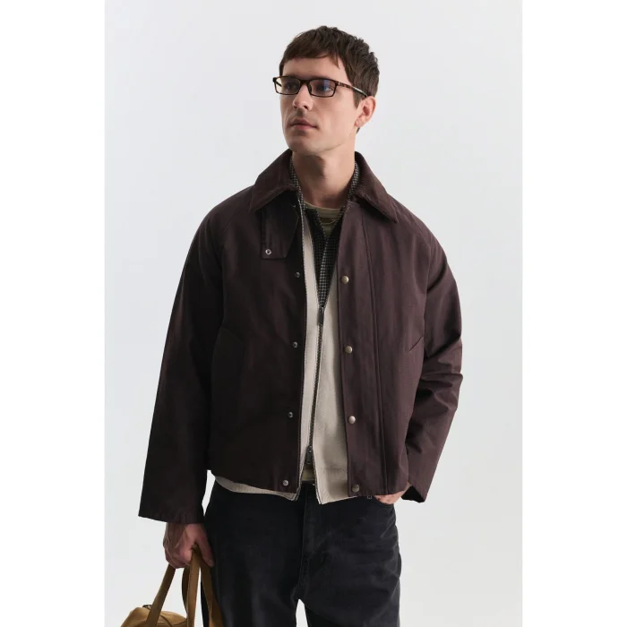 Contrast Collar Men's Jacket - 2