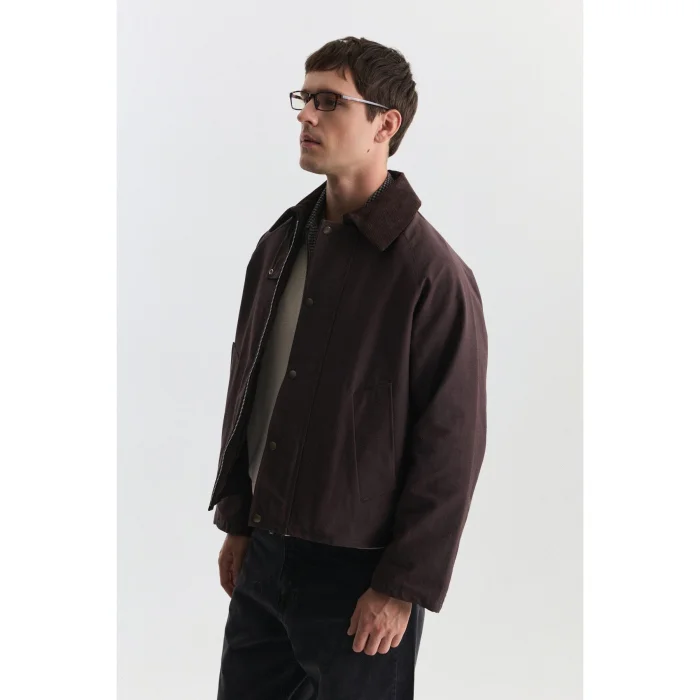Contrast Collar Men's Jacket - 3