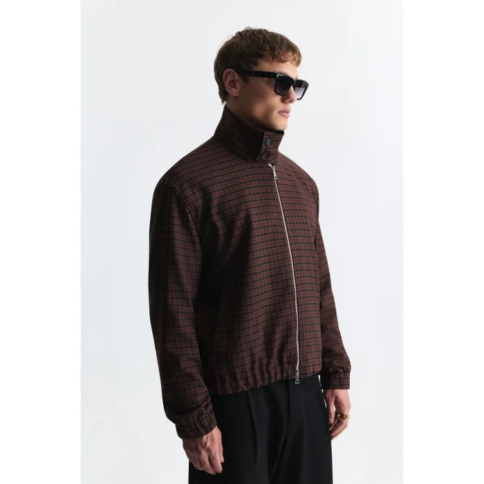 Checkered Relax Fit Jacket - 4