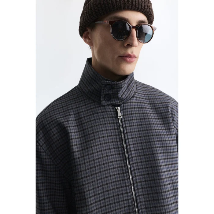 Checked Relax Fit Jacket - 5