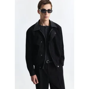 Relax Fit Contrast Collar Jacket - 1