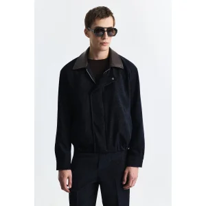Relax Fit Contrast Collar Jacket - 1