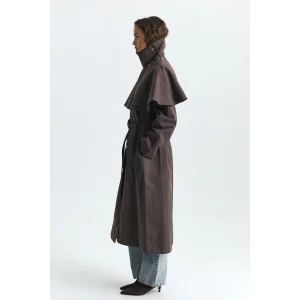 Cape Long Trench Coat - 2