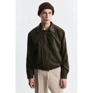 Relax Fit Contrast Collar Jacket - 1