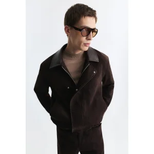 Relax Fit Contrast Collar Jacket - 4