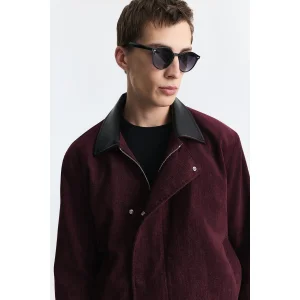 Relax Fit Contrast Collar Jacket - 5