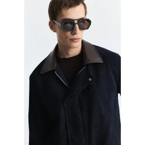 Relax Fit Contrast Collar Jacket - 4