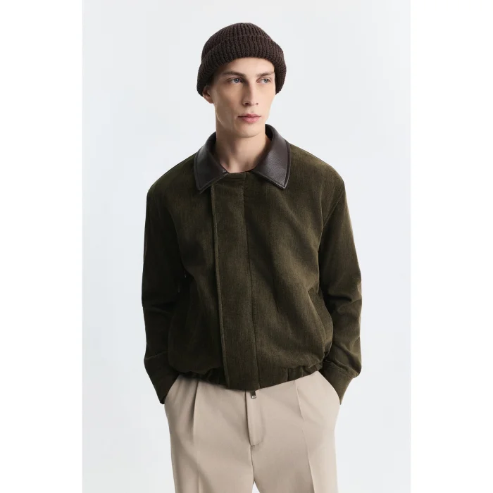 Relax Fit Contrast Collar Jacket - 2