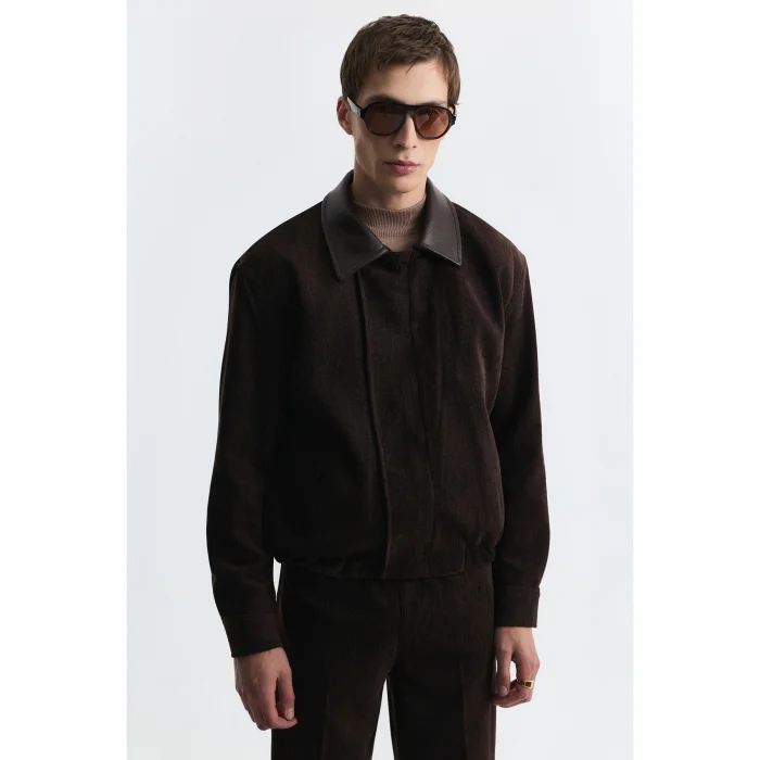 Relax Fit Contrast Collar Jacket - 2