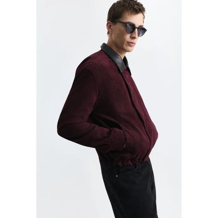 Relax Fit Contrast Collar Jacket - 3