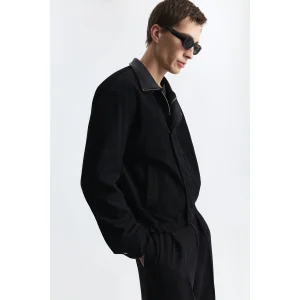 Relax Fit Contrast Collar Jacket - 4