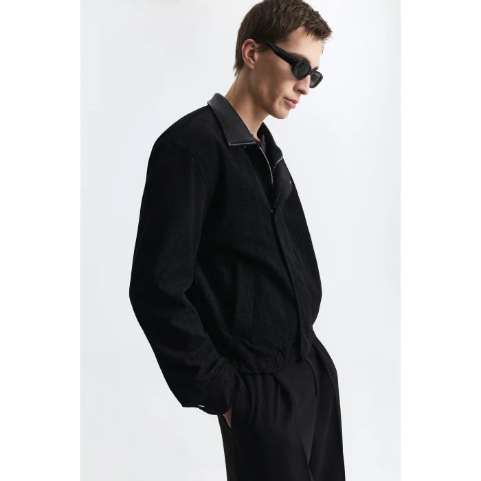 Relax Fit Contrast Collar Jacket - 4