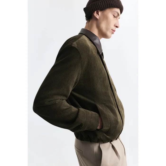 Relax Fit Contrast Collar Jacket - 5