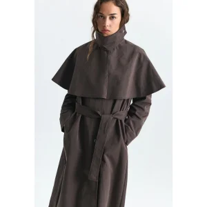 Cape Long Trench Coat - 4