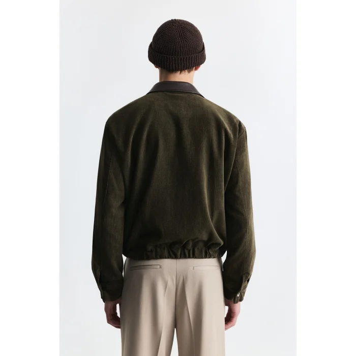 Relax Fit Contrast Collar Jacket - 4